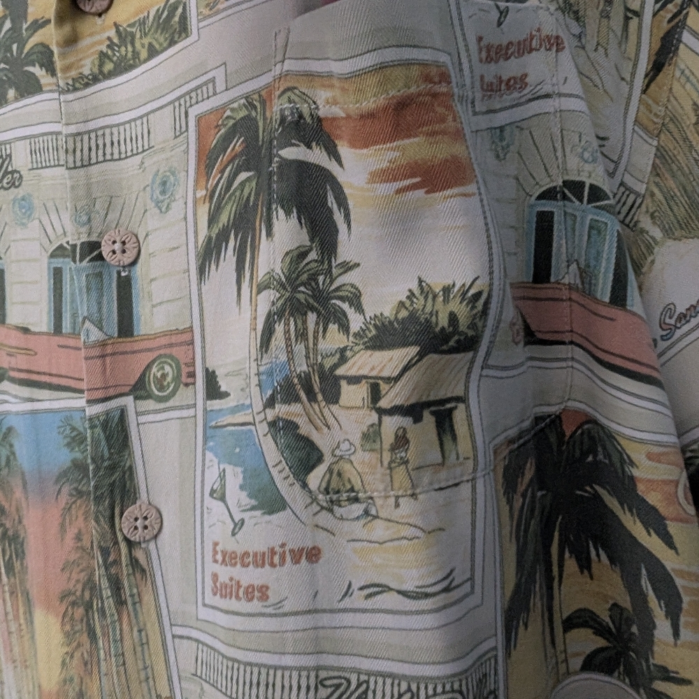 Tommy Bahama Las Vegas Print Men's Shirt XL - Picture 5 of 5